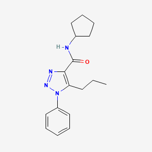 molecular formula C17H22N4O B4833090 N-cyclopentyl-1-phenyl-5-propyl-1H-1,2,3-triazole-4-carboxamide 