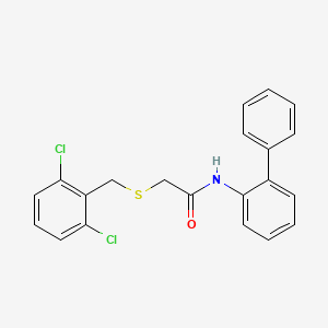 molecular formula C21H17Cl2NOS B4833099 N-2-biphenylyl-2-[(2,6-dichlorobenzyl)thio]acetamide 