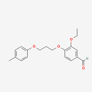 3-ethoxy-4-[3-(4-methylphenoxy)propoxy]benzaldehyde