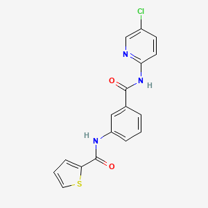 molecular formula C17H12ClN3O2S B4833113 N-(3-{[(5-chloro-2-pyridinyl)amino]carbonyl}phenyl)-2-thiophenecarboxamide 