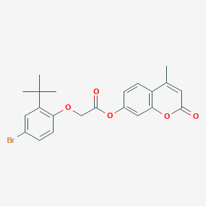 4-methyl-2-oxo-2H-chromen-7-yl (4-bromo-2-tert-butylphenoxy)acetate