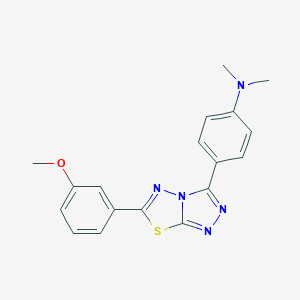 {4-[6-(3-Methoxyphenyl)[1,2,4]triazolo[3,4-b][1,3,4]thiadiazol-3-yl]phenyl}dimethylamine