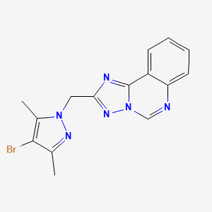 molecular formula C15H13BrN6 B4833160 2-[(4-bromo-3,5-dimethyl-1H-pyrazol-1-yl)methyl][1,2,4]triazolo[1,5-c]quinazoline 