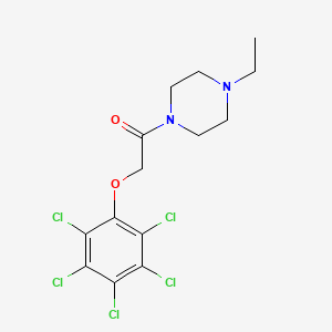 molecular formula C14H15Cl5N2O2 B4833177 1-ethyl-4-[(pentachlorophenoxy)acetyl]piperazine 