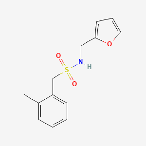 molecular formula C13H15NO3S B4833199 N-(2-furylmethyl)-1-(2-methylphenyl)methanesulfonamide 