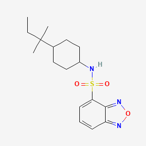 molecular formula C17H25N3O3S B4833212 N-[4-(1,1-dimethylpropyl)cyclohexyl]-2,1,3-benzoxadiazole-4-sulfonamide 