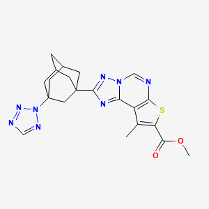 molecular formula C21H22N8O2S B4833223 methyl 9-methyl-2-[3-(2H-tetrazol-2-yl)-1-adamantyl]thieno[3,2-e][1,2,4]triazolo[1,5-c]pyrimidine-8-carboxylate 