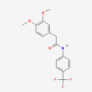 molecular formula C17H16F3NO3 B4833229 2-(3,4-dimethoxyphenyl)-N-[4-(trifluoromethyl)phenyl]acetamide 