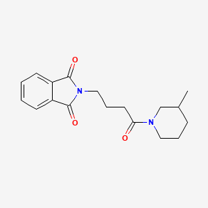 molecular formula C18H22N2O3 B4833240 2-[4-(3-methyl-1-piperidinyl)-4-oxobutyl]-1H-isoindole-1,3(2H)-dione 