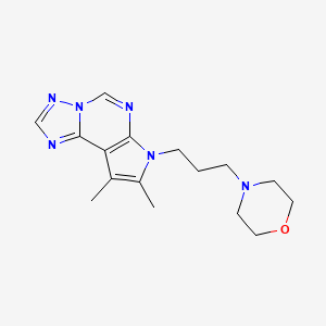 molecular formula C16H22N6O B4833247 8,9-dimethyl-7-[3-(4-morpholinyl)propyl]-7H-pyrrolo[3,2-e][1,2,4]triazolo[1,5-c]pyrimidine 