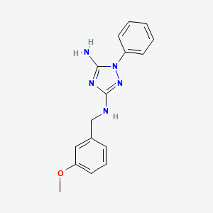 molecular formula C16H17N5O B4833259 N~3~-(3-methoxybenzyl)-1-phenyl-1H-1,2,4-triazole-3,5-diamine 