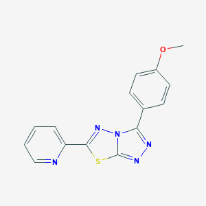 molecular formula C15H11N5OS B483328 3-(4-Methoxyphenyl)-6-(pyridin-2-yl)[1,2,4]triazolo[3,4-b][1,3,4]thiadiazole CAS No. 849913-13-9