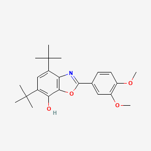 molecular formula C23H29NO4 B4833294 4,6-di-tert-butyl-2-(3,4-dimethoxyphenyl)-1,3-benzoxazol-7-ol 