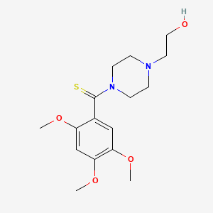 molecular formula C16H24N2O4S B4833312 2-{4-[(2,4,5-trimethoxyphenyl)carbonothioyl]-1-piperazinyl}ethanol 