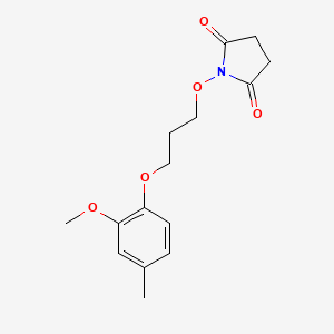 molecular formula C15H19NO5 B4833326 1-[3-(2-methoxy-4-methylphenoxy)propoxy]-2,5-pyrrolidinedione 