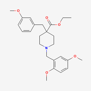 ethyl 1-(2,5-dimethoxybenzyl)-4-(3-methoxybenzyl)-4-piperidinecarboxylate