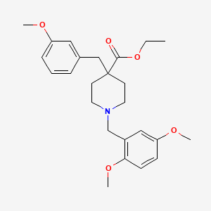 molecular formula C25H33NO5 B4833328 ethyl 1-(2,5-dimethoxybenzyl)-4-(3-methoxybenzyl)-4-piperidinecarboxylate 