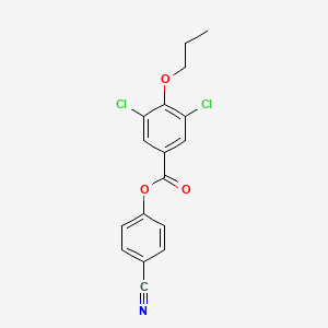 molecular formula C17H13Cl2NO3 B4833340 4-cyanophenyl 3,5-dichloro-4-propoxybenzoate 