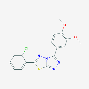 molecular formula C17H13ClN4O2S B483335 6-(2-Chlorophenyl)-3-(3,4-dimethoxyphenyl)[1,2,4]triazolo[3,4-b][1,3,4]thiadiazole CAS No. 840517-37-5