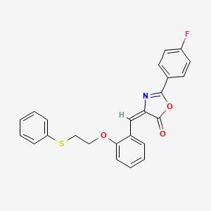 2-(4-fluorophenyl)-4-{2-[2-(phenylthio)ethoxy]benzylidene}-1,3-oxazol-5(4H)-one