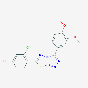 molecular formula C17H12Cl2N4O2S B483339 6-(2,4-Dichlorophenyl)-3-(3,4-dimethoxyphenyl)[1,2,4]triazolo[3,4-b][1,3,4]thiadiazole CAS No. 577985-13-8