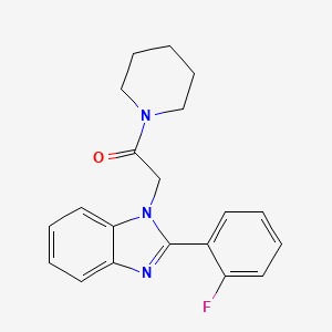 molecular formula C20H20FN3O B4833409 2-(2-fluorophenyl)-1-[2-oxo-2-(1-piperidinyl)ethyl]-1H-benzimidazole 