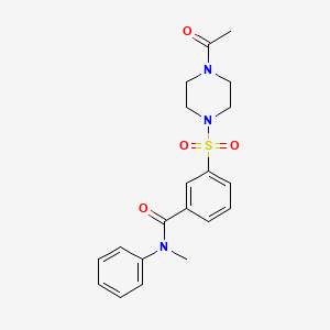 3-[(4-acetyl-1-piperazinyl)sulfonyl]-N-methyl-N-phenylbenzamide