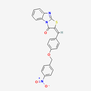 molecular formula C23H15N3O4S B4833428 2-{4-[(4-nitrobenzyl)oxy]benzylidene}[1,3]thiazolo[3,2-a]benzimidazol-3(2H)-one 
