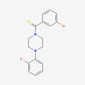 molecular formula C17H16BrFN2S B4833459 1-[(3-bromophenyl)carbonothioyl]-4-(2-fluorophenyl)piperazine 