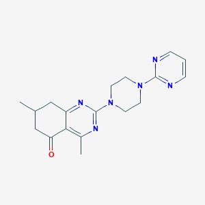 4,7-dimethyl-2-[4-(2-pyrimidinyl)-1-piperazinyl]-7,8-dihydro-5(6H)-quinazolinone