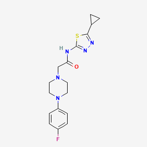 N-(5-cyclopropyl-1,3,4-thiadiazol-2-yl)-2-[4-(4-fluorophenyl)-1-piperazinyl]acetamide