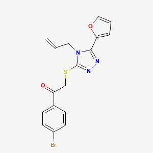 2-{[4-allyl-5-(2-furyl)-4H-1,2,4-triazol-3-yl]thio}-1-(4-bromophenyl)ethanone