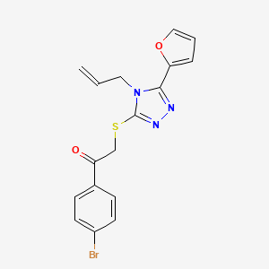 molecular formula C17H14BrN3O2S B4833491 2-{[4-allyl-5-(2-furyl)-4H-1,2,4-triazol-3-yl]thio}-1-(4-bromophenyl)ethanone 