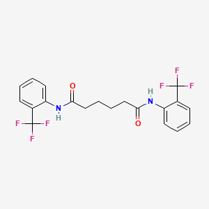 molecular formula C20H18F6N2O2 B4833508 N,N'-bis[2-(trifluoromethyl)phenyl]hexanediamide 