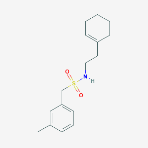molecular formula C16H23NO2S B4833528 N-[2-(1-cyclohexen-1-yl)ethyl]-1-(3-methylphenyl)methanesulfonamide 