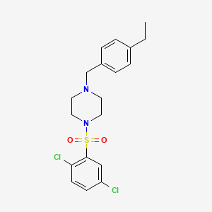 molecular formula C19H22Cl2N2O2S B4833534 1-[(2,5-dichlorophenyl)sulfonyl]-4-(4-ethylbenzyl)piperazine 