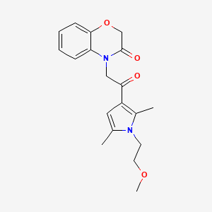 molecular formula C19H22N2O4 B4833542 4-{2-[1-(2-methoxyethyl)-2,5-dimethyl-1H-pyrrol-3-yl]-2-oxoethyl}-2H-1,4-benzoxazin-3(4H)-one 