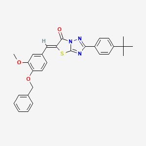 molecular formula C29H27N3O3S B4833554 5-[4-(benzyloxy)-3-methoxybenzylidene]-2-(4-tert-butylphenyl)[1,3]thiazolo[3,2-b][1,2,4]triazol-6(5H)-one 