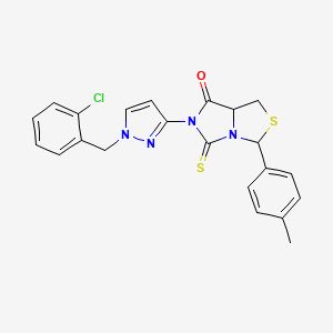 6-[1-(2-chlorobenzyl)-1H-pyrazol-3-yl]-3-(4-methylphenyl)-5-thioxotetrahydro-7H-imidazo[1,5-c][1,3]thiazol-7-one