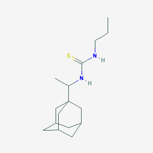 molecular formula C16H28N2S B4833574 N-[1-(1-adamantyl)ethyl]-N'-propylthiourea 