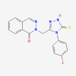 molecular formula C17H12FN5OS B4833605 2-{[4-(4-fluorophenyl)-5-mercapto-4H-1,2,4-triazol-3-yl]methyl}-1(2H)-phthalazinone 