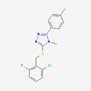 3-[(2-chloro-6-fluorobenzyl)thio]-4-methyl-5-(4-methylphenyl)-4H-1,2,4-triazole