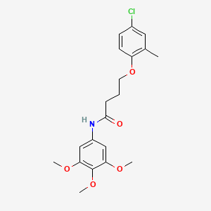 molecular formula C20H24ClNO5 B4833620 4-(4-chloro-2-methylphenoxy)-N-(3,4,5-trimethoxyphenyl)butanamide 