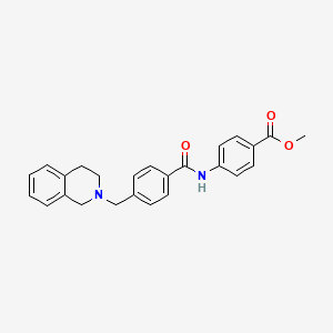 molecular formula C25H24N2O3 B4833642 methyl 4-{[4-(3,4-dihydro-2(1H)-isoquinolinylmethyl)benzoyl]amino}benzoate 