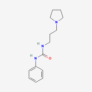 molecular formula C14H21N3O B4833650 N-phenyl-N'-[3-(1-pyrrolidinyl)propyl]urea 