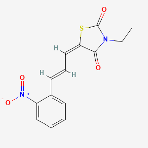 molecular formula C14H12N2O4S B4833683 3-ethyl-5-[3-(2-nitrophenyl)-2-propen-1-ylidene]-1,3-thiazolidine-2,4-dione 