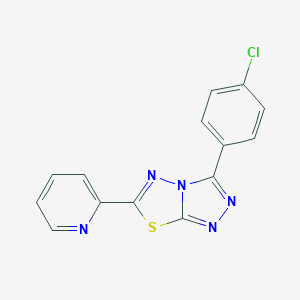 molecular formula C14H8ClN5S B483369 3-(4-Chlorophenyl)-6-(2-pyridinyl)[1,2,4]triazolo[3,4-b][1,3,4]thiadiazole CAS No. 849914-20-1