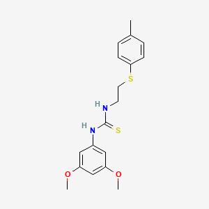 molecular formula C18H22N2O2S2 B4833694 N-(3,5-dimethoxyphenyl)-N'-{2-[(4-methylphenyl)thio]ethyl}thiourea 