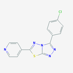 molecular formula C14H8ClN5S B483370 3-(4-Chlorophenyl)-6-(4-pyridinyl)[1,2,4]triazolo[3,4-b][1,3,4]thiadiazole CAS No. 321993-84-4