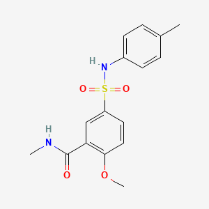 molecular formula C16H18N2O4S B4833707 2-methoxy-N-methyl-5-{[(4-methylphenyl)amino]sulfonyl}benzamide 